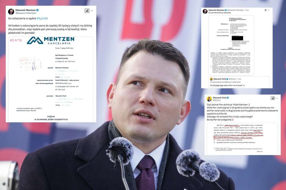 Kandydat Konfederacji Sławomir Mentzen podczas spotkania z wyborcami w Lidzbarku Warmińskim / autor: PAP/Tomasz Waszczuk/X