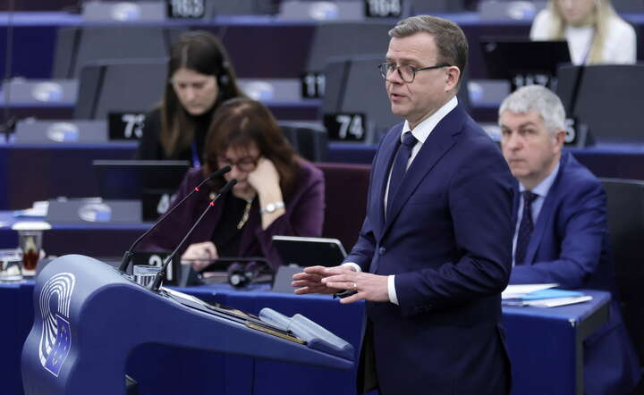 Premier Finlandii Petteri Orpo w Parlamencie Europejskim / autor: PAP/EPA/RONALD WITTEK