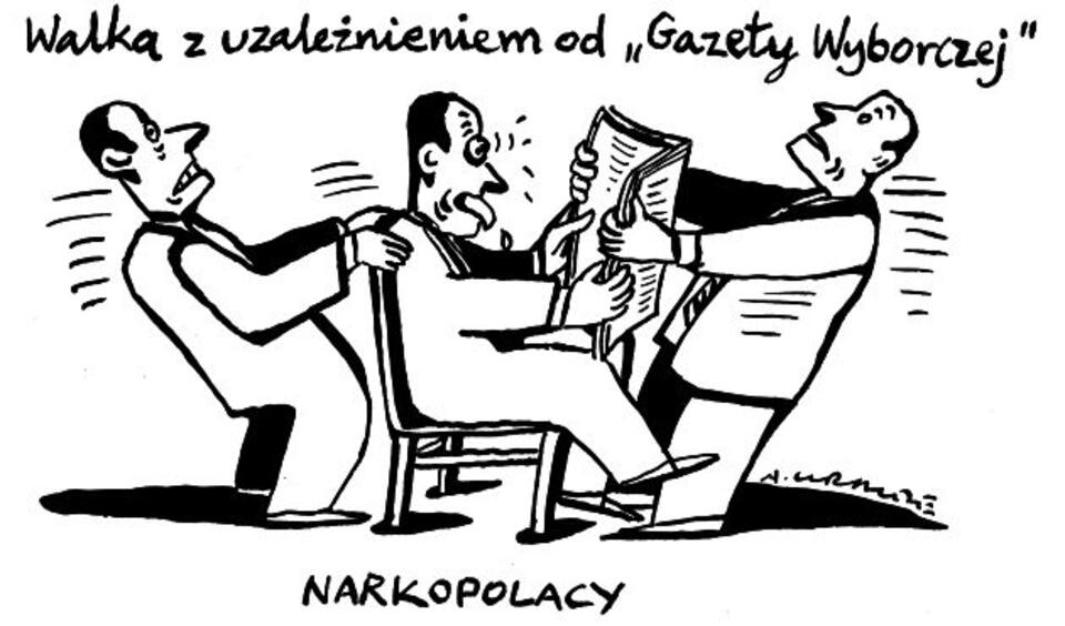Rys. Andrzej Krauze, "Narkopolacy"