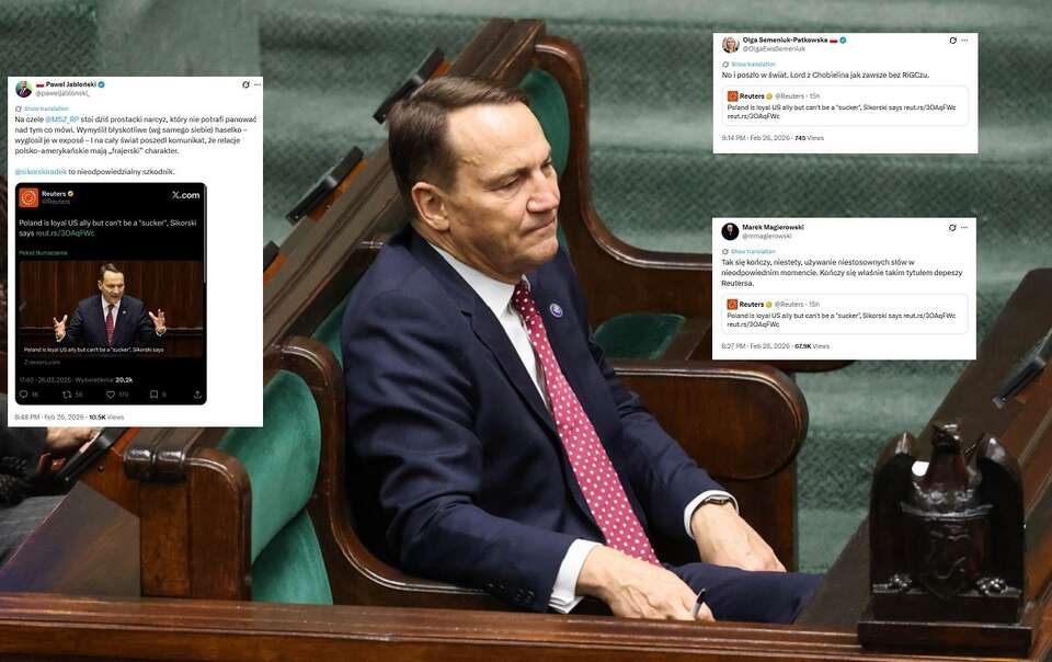 Reuters цитирует слова Сикорски о "лохах". Интернет всколыхнулся