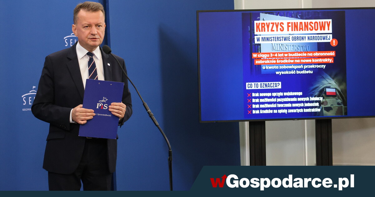 Błaszczak zapowiada bankructwo MON. Padł termin