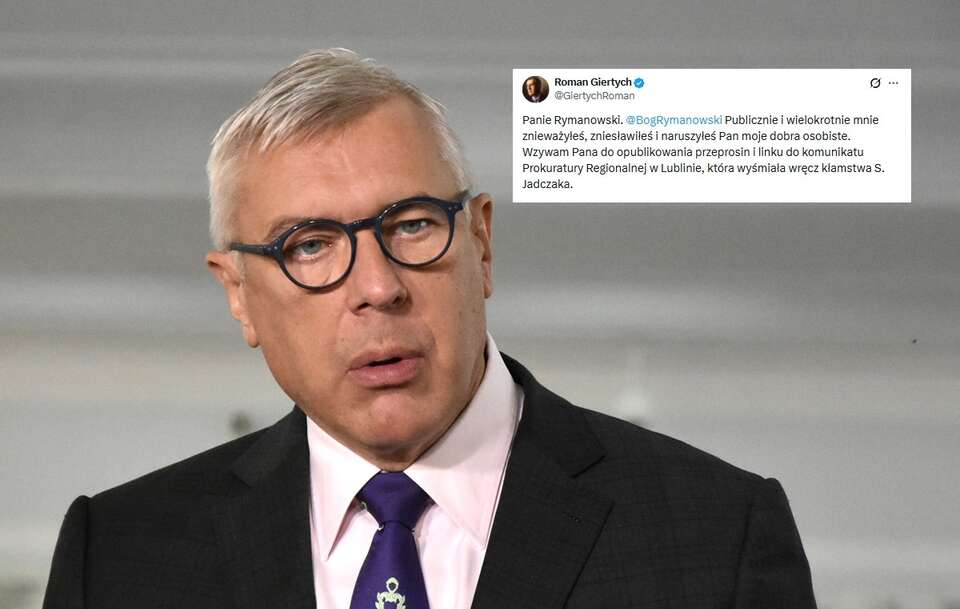 Giertych domaga się przeprosin od Rymanowskiego / autor: Fratria