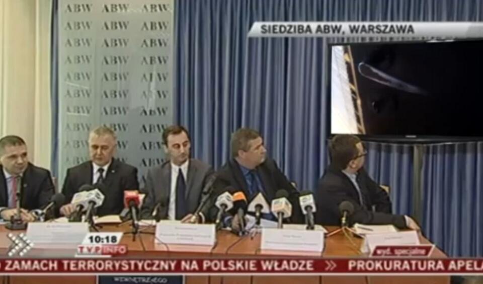 Konferencja prokuratury i ABW ws. Brunona K., Fot. Youtube.pl