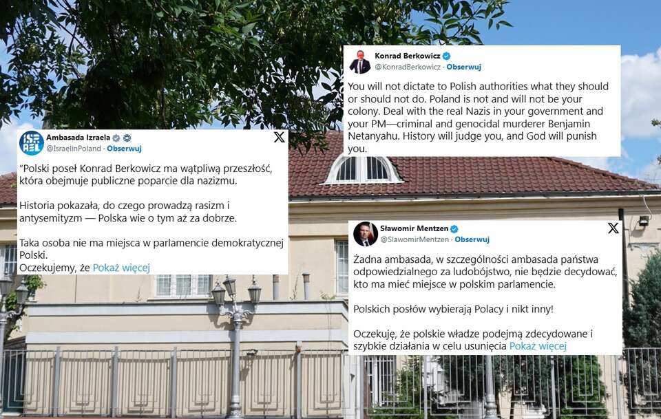 Zuchwały wpis ambasady Izraela nt. Berkowicza