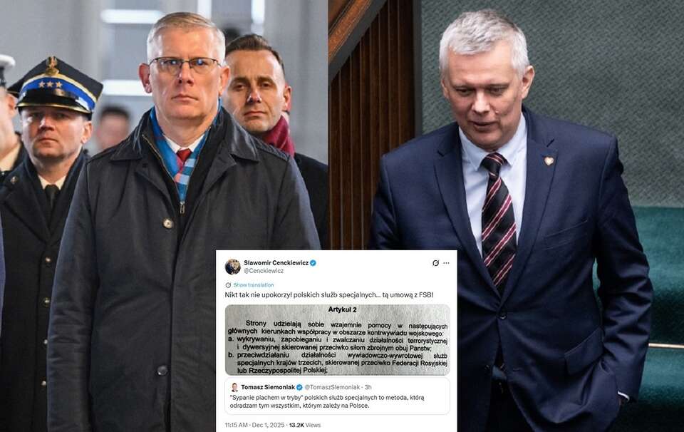 Siemoniak o "sypaniu piachem w tryby". Cenckiewicz odpowiada