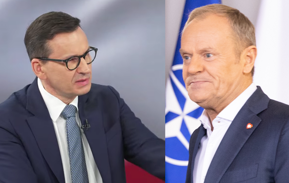 Mateusz Morawiecki, Donald Tusk / autor: Fratria/wPolsce24