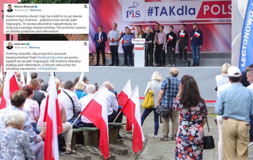 Prezes PiS w Pułtusku / autor: PAP/Rafał Guz/X