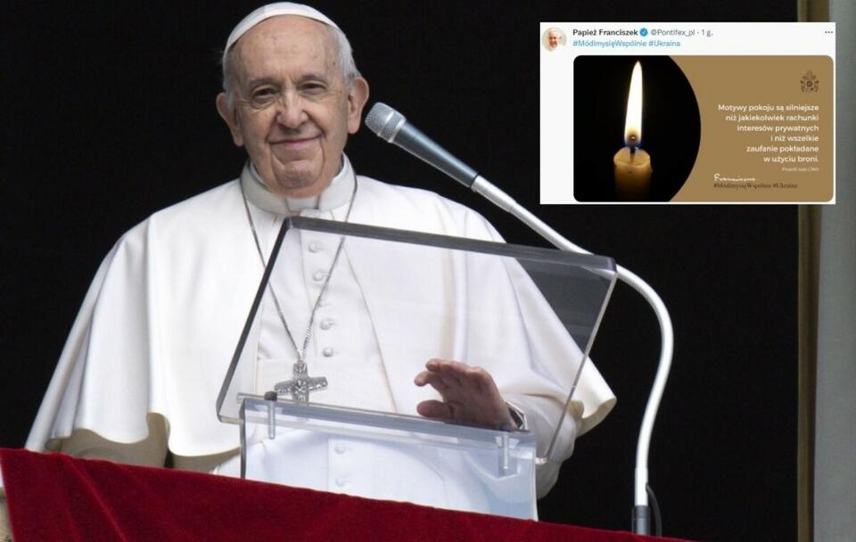 autor: PAP/EPA/VATICAN MEDIA HANDOUT; Twitter/Papież Franciszek (screenshot)