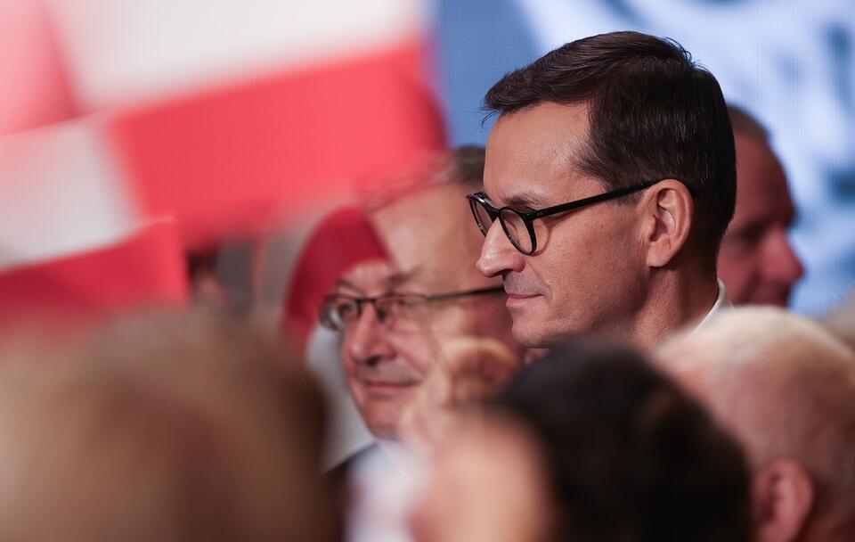 Premier Mateusz Morawiecki podczas obchodów Święta Niepodległości w Krakowie / autor: PAP/Łukasz Gągulski