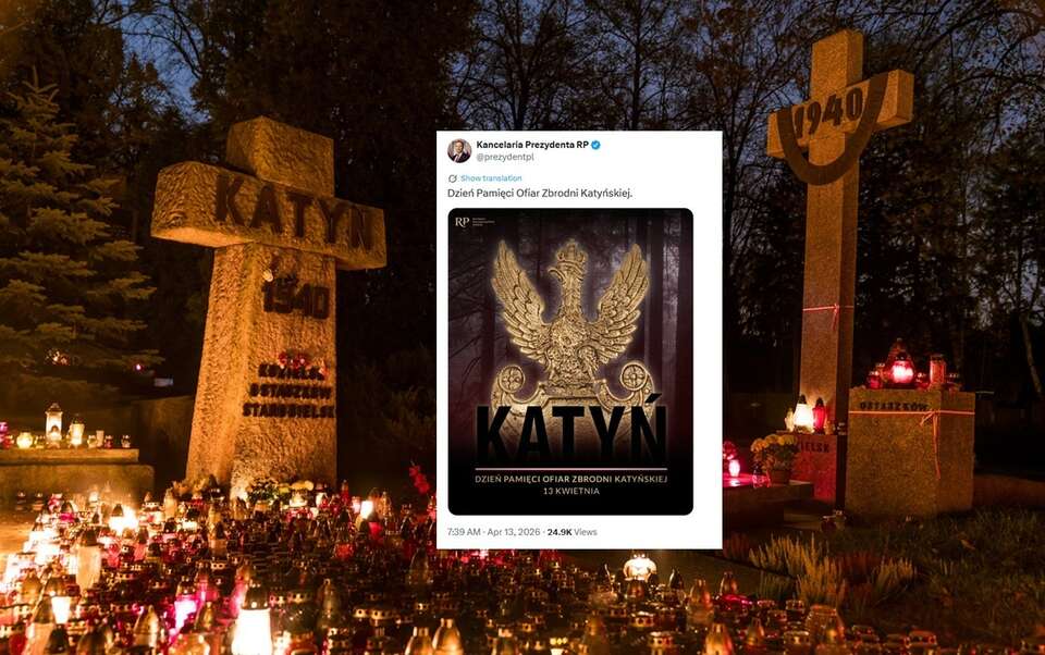 Pomnik Katyński na Powązkach Wojskowych w Warszawie / autor: Fratria/X:@prezydentpl