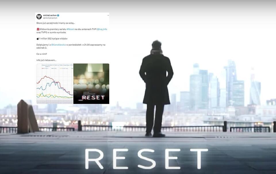 Serial "Reset" / autor: screenshot TVP Info/Twitter Michał Rachoń