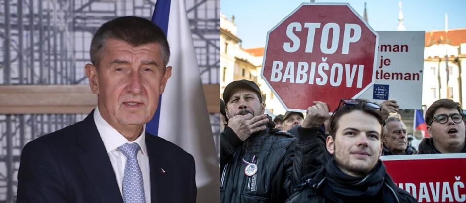 Andrej Babisz; protesty przeciwko premierowi Czech / autor: PAP/EPA