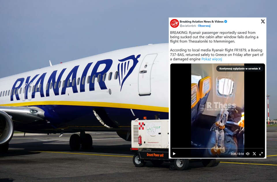 Dramatyczna walka o życie podczas lotu. Pasażera wyssało!