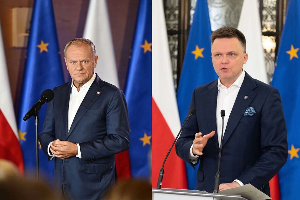 Donald Tusk i Szymon Hołownia / autor: Fratria/PAP-Przemysław Piątkowski