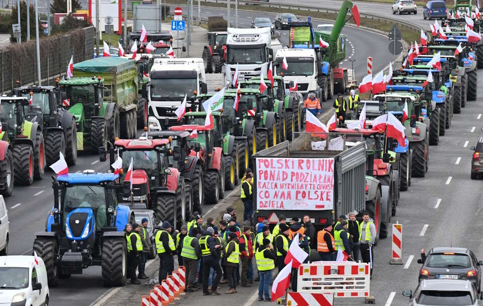 Protesty rolnicze we Wrocławiu / autor: PAP/Maciej Kulczyński