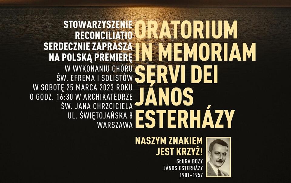 Zaproszenie na oratorium / autor: mat.pras.