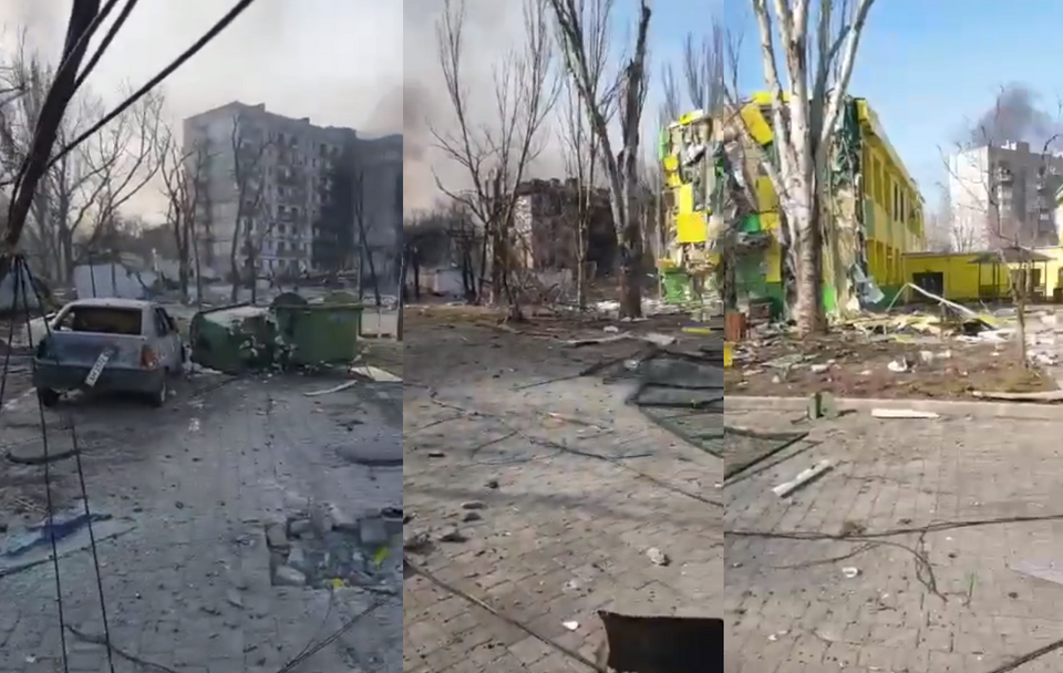Zbombardowany Mariupol  / autor: Screenshot Twitter @gfkot