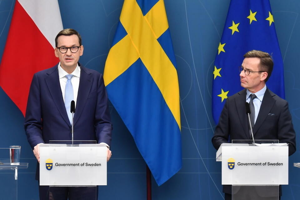 Mateusz Morawiecki, Ulf Kristersson / autor: 	PAP/Andrzej Lange