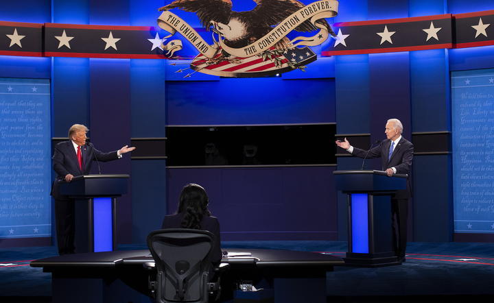 debata prezydencka w USA - Donald Trump kontra Joe Biden / autor: fotoserwis PAP
