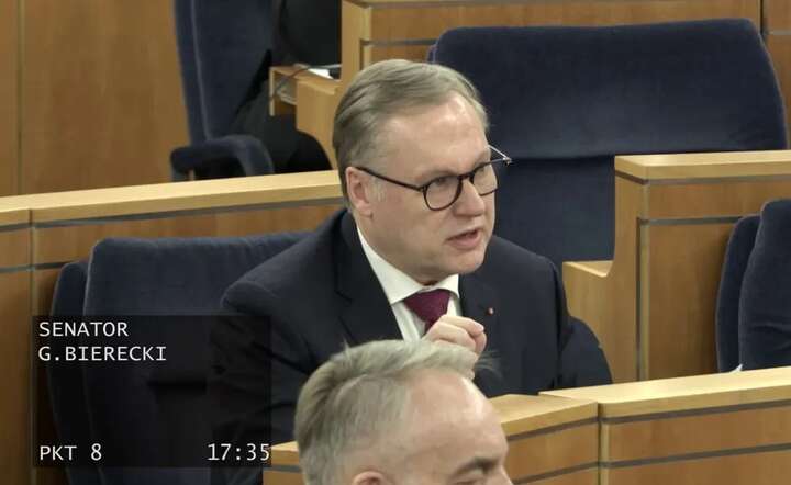 Senator Grzegorz Bierecki: wykorzystanie danych z KSeF umożliwi obcym państwom pełne mapowanie polskiej gospodarki / autor: materiały prasowe Senat RP / screen