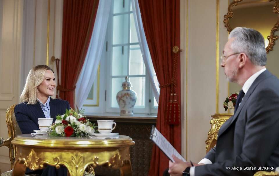 Pierwsza Dama Marta Nawrocka w rozmowie z red. Marcinem Wikłą / autor: Alicja Stefaniuk/KPRP