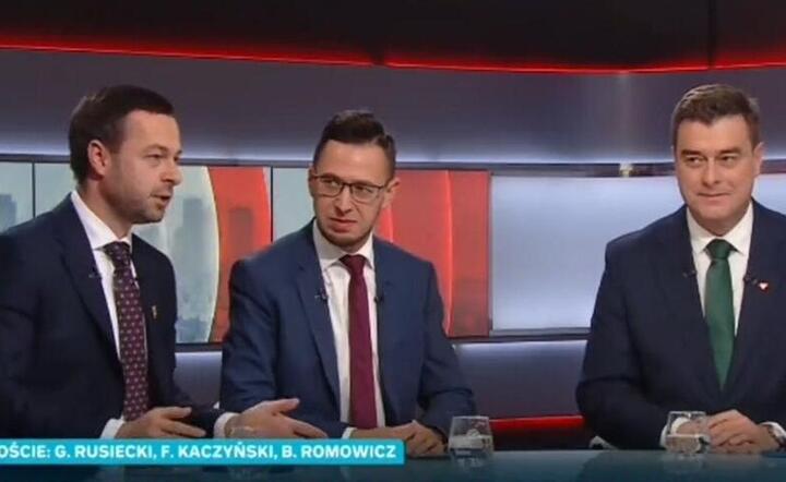 Występ posła Bromowicza w Polsacie / autor: Twitter/Polsat News (screenshot)