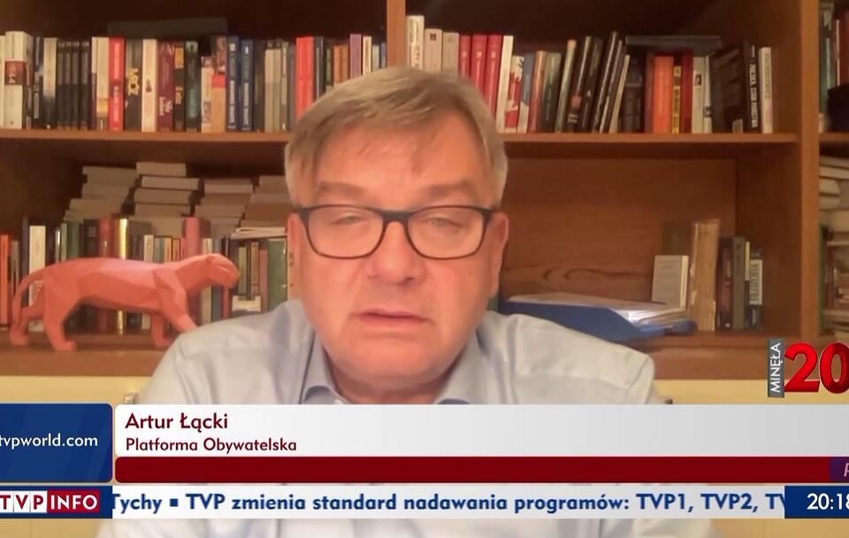 Artur Łącki (Koalicja Obywatelska) / autor: wPolityce.pl/TVP Info (screenshot)