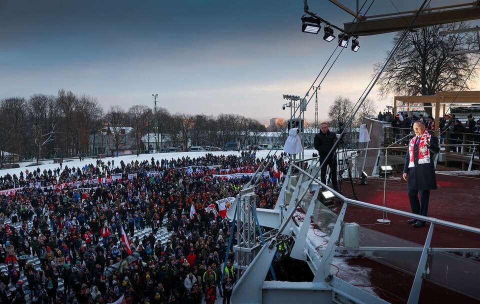 Mocne wystąpienie prezydenta do kibiców na Jasnej Górze