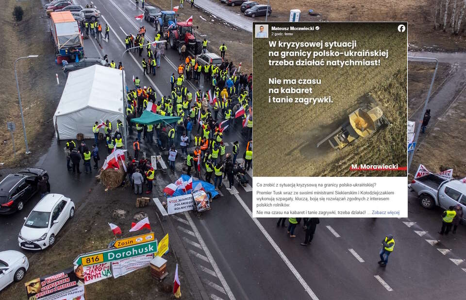 Protest rolników w Dorohusku  / autor: PAP/Wojtek Jargiło