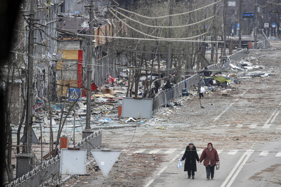 Zniszczony Mariupol  / autor: PAP/EPA