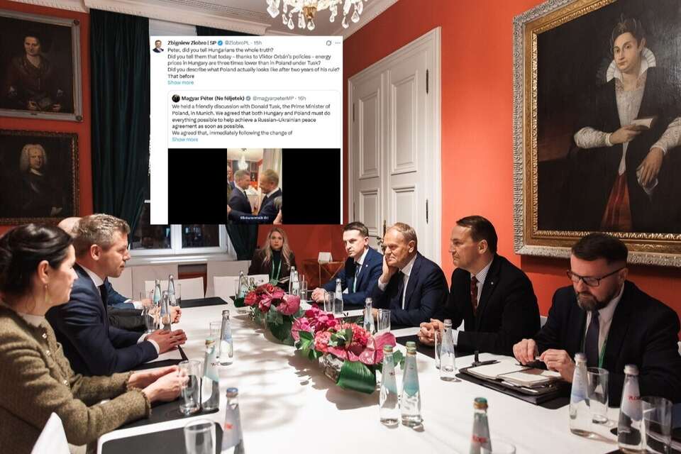 Spotkanie Magyar-Tusk. Lider węgierskiej opozycji pewny zwycięstwa w wyborach. Ziobro: "Powiedziałeś Węgrom całą prawdę?". Na zdjęciu spotkanie Petera Magyara z Donaldem Tuskiem / autor: PAP/KPRM/X-Zbigniew Ziobro (screen)