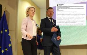 Wizyta premiera Węgier Petera Magyara w Brukseli / autor: PAP/EPA/OLIVIER HOSLET