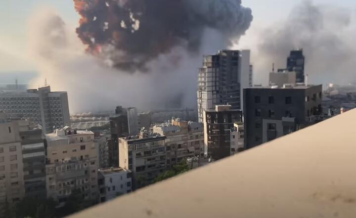Wybuch w Bejrucie  / autor: youtube