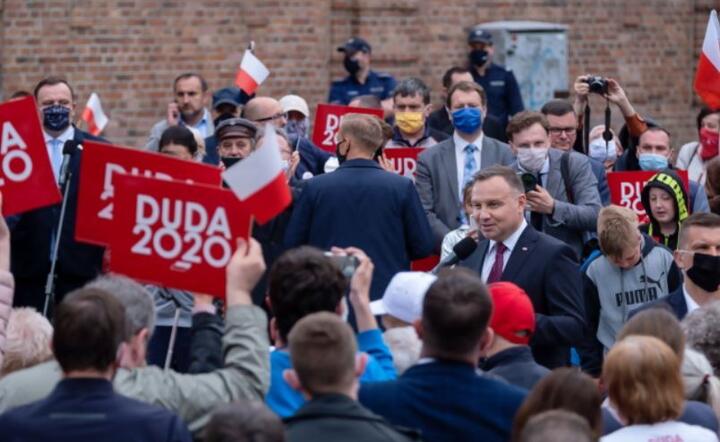  Prezydent RP Andrzej Duda  podczas spotkania  w Katowicach  / autor: PAP/Hanna Bardo