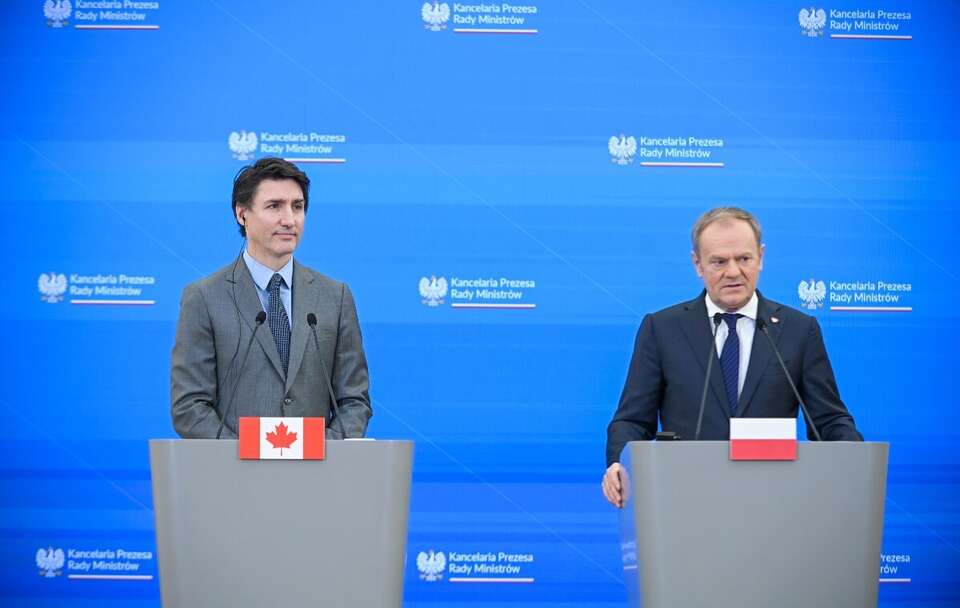 Justin Trudeau i Donald Tusk / autor: PAP/Marcin Obara