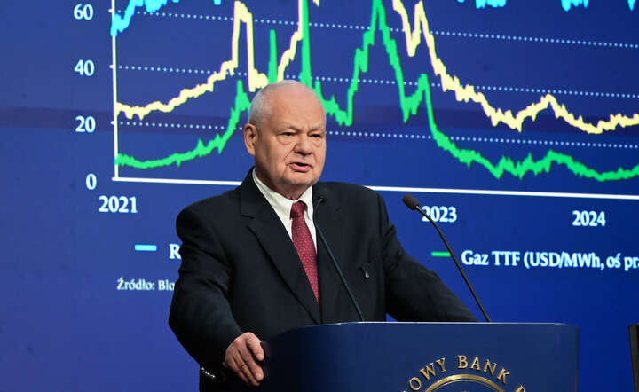 Prezes NBP prof. Adam Glapiński na konferencji prasowej / autor: materiały prasowe NBP