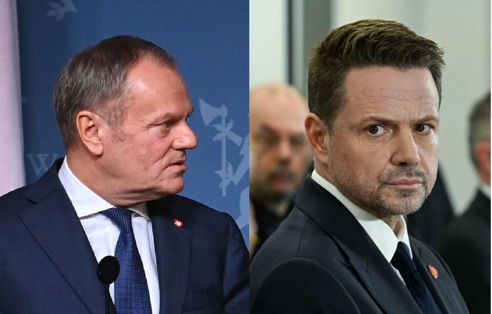 Donald Tusk, Rafał Trzaskowski  / autor: PAP/Radek Pietruszka,  PAP/Piotr Nowak