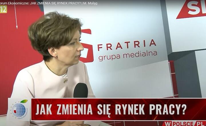Minister Marlena Maląg przed kamerami telewizji wPolsce.pl / autor: Fratria / wPolsce.pl