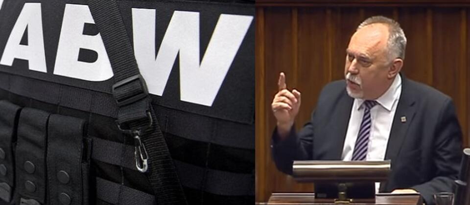 Funkcjonariusz ABW, poseł Janusz Sanocki / autor: abw.gov.pl; transmisja sejmowa/sejm.gov.pl