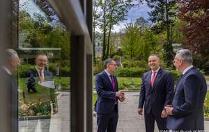 Prezydent Karol Nawrocki udziela wywiadu telewizji wPolsce24. / autor: KPRP/Mikołaj Bujak