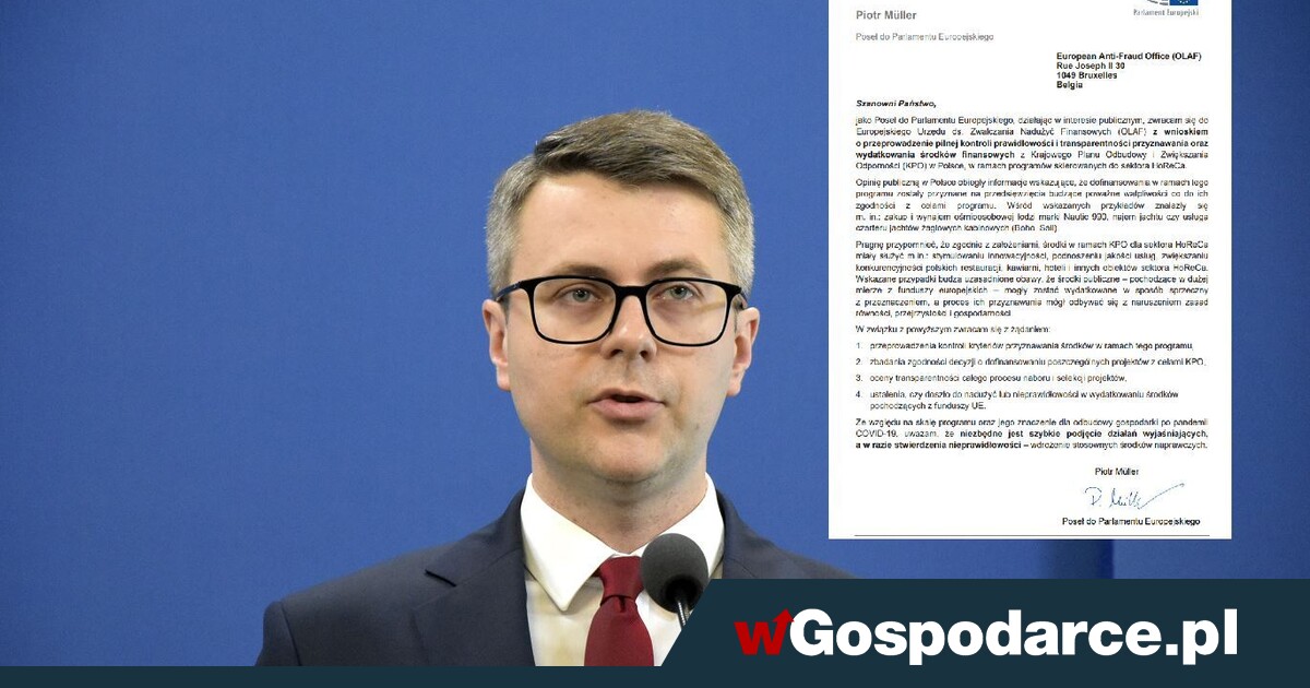 Piotr Müller: wydatki z KPO do pilnej kontroli unijnej!