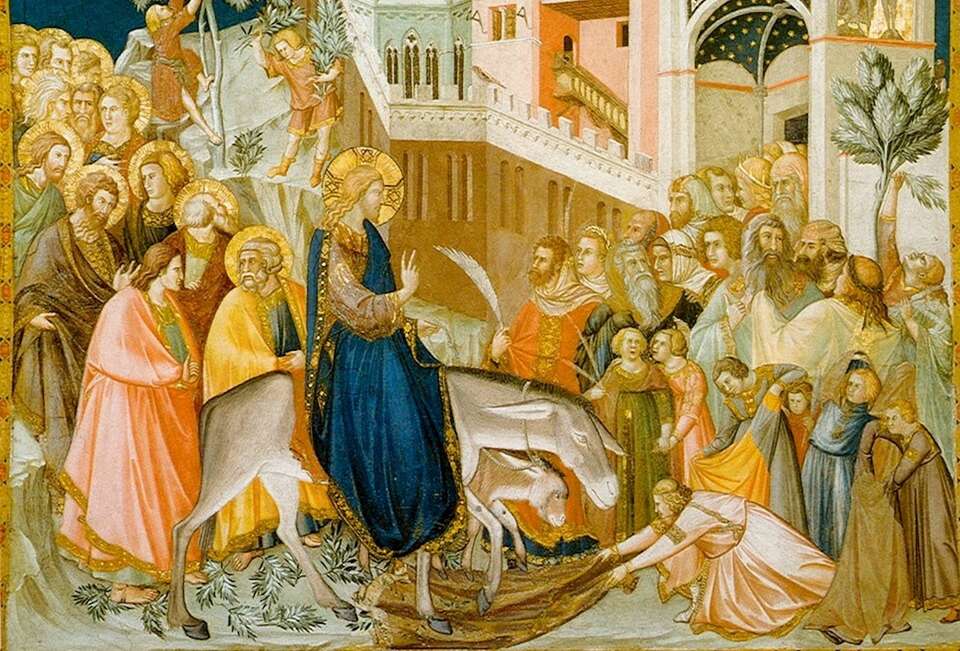 Wjazd Jezusa Chrystusa do Jerozolimy autorstwa Pietro Lorenzettiego. / autor: Wikipedia/Domena publiczna