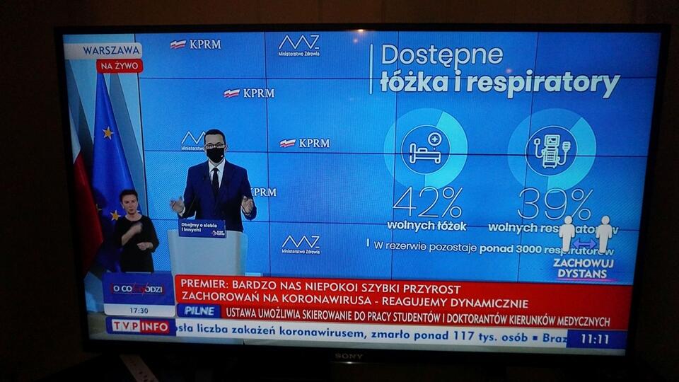 Konferencja z udziałem premiera Morawieckiego / autor: TVP Info