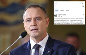 Obraźliwy wpis Eugeniusza Nogi nt. prezydenta Karola Nawrockiego.  / autor: PAP/Łukasz Gągulski