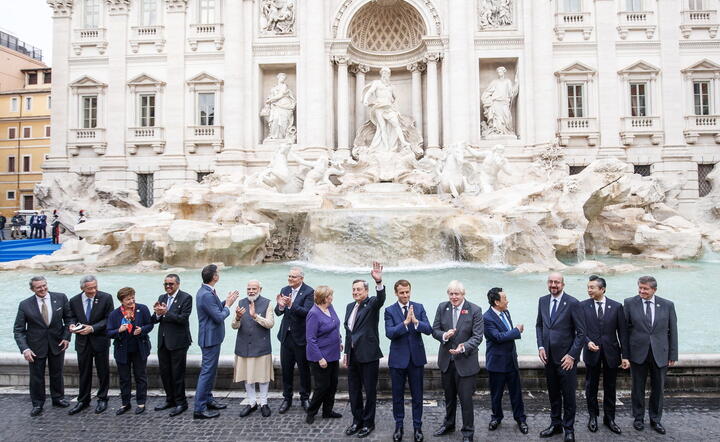 Szefowie rządów i organizacji uczesticzący w spotkaniu G20 w Rzymie / autor: PAP/EPA/ROBERTO MONALDO