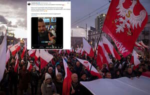 Marsz Niepodległości/Post użytkownika hektikhektor (screen z X) / autor: Fratria/X-hektikhektor (screen)