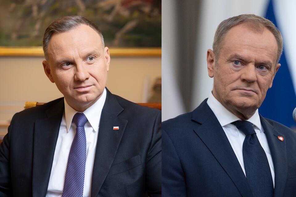 Andrzej Duda, Donald Tusk  / autor: Fratria 