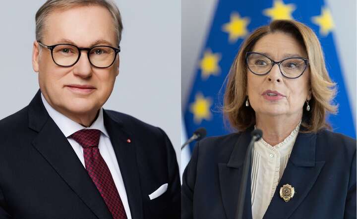 Marszałek Senatu M. Kidawa-Błońska (P) doprowadziła do zablokowania wniosku sen. Grzegorza Biereckiego (L) w sprawie KSeF / autor: Fratria / Andrzej Wiktor x 2