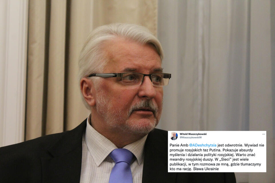 Witold Waszczykowski  / autor: Fratria/Twitter