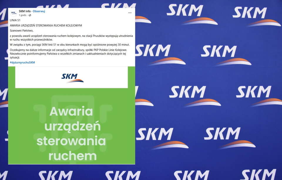 Opóźnienia pociągów SKM / autor: Fratria/FB